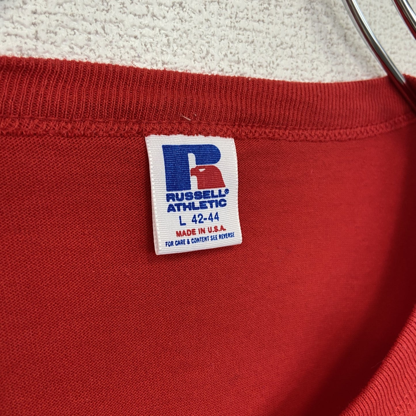 古着 used RUSSELL ATHLETIC 半袖プリントTシャツ 90s バレーボール シングルステッチ レトロ Lサイズ