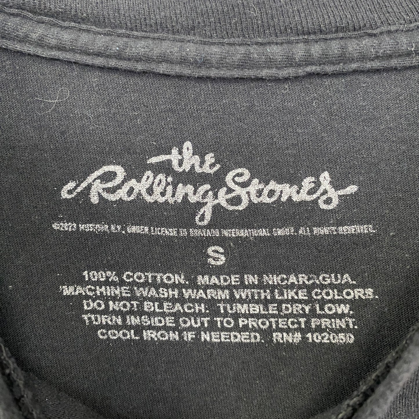 古着 used THE ROLLING STONES 半袖バンドプリントTシャツ クルーネック レトロ 黒 ブラック Sサイズ
