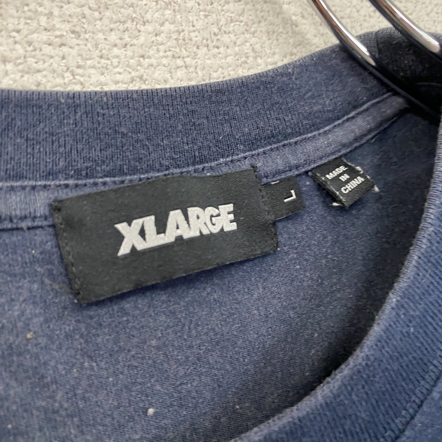 XLARGE エクストララージ 半袖プリントTシャツ 紺 ネイビー Lサイズ