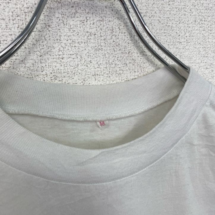 古着 used 半袖プリントTシャツ 90s シングルステッチ バード 鳥 南国リゾート クルーネック ホワイト Mサイズ