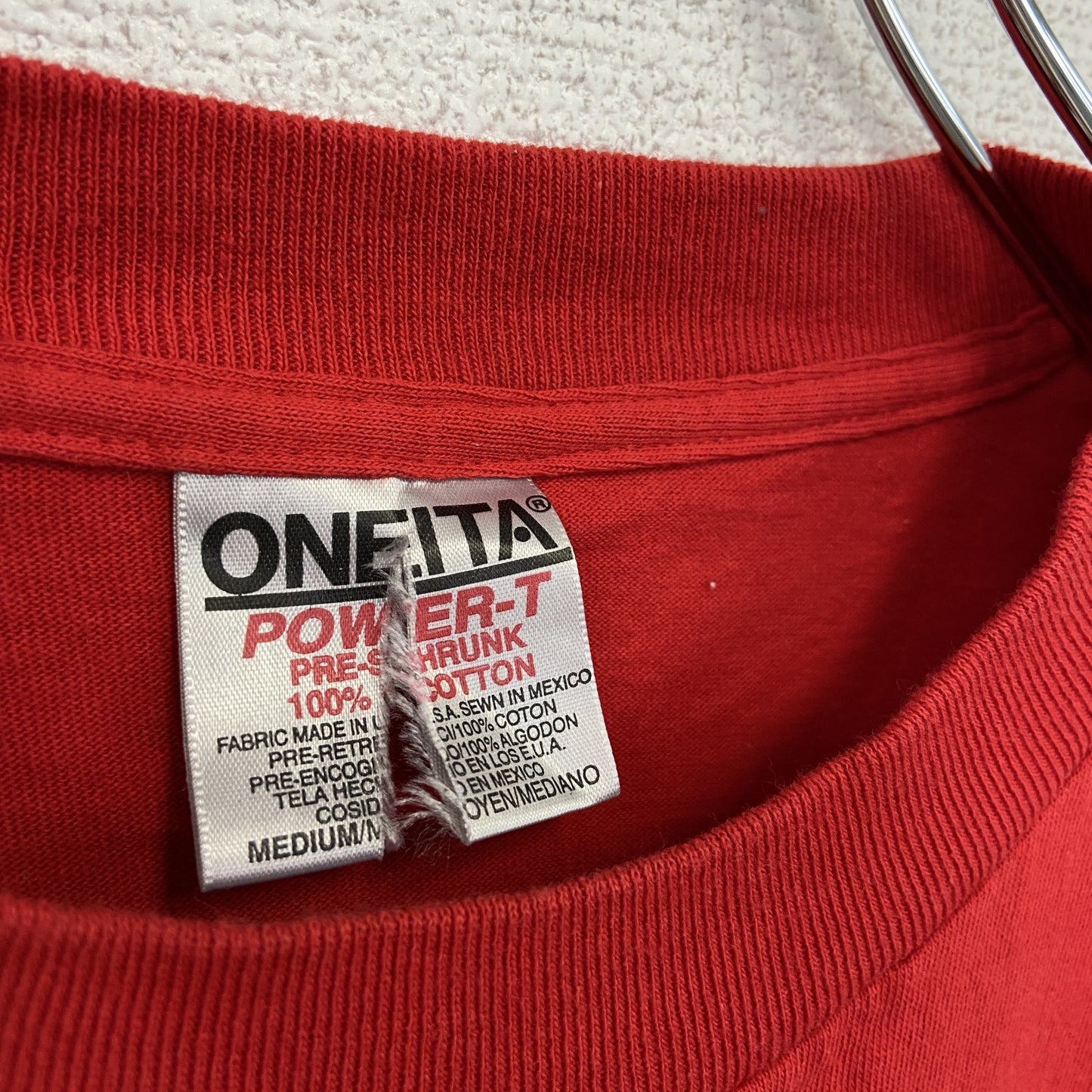 古着 used ONEITA 半袖プリントTシャツ 刺繍デザイン US製 NEW ORALEANS カジュアル レトロ Mサイズ