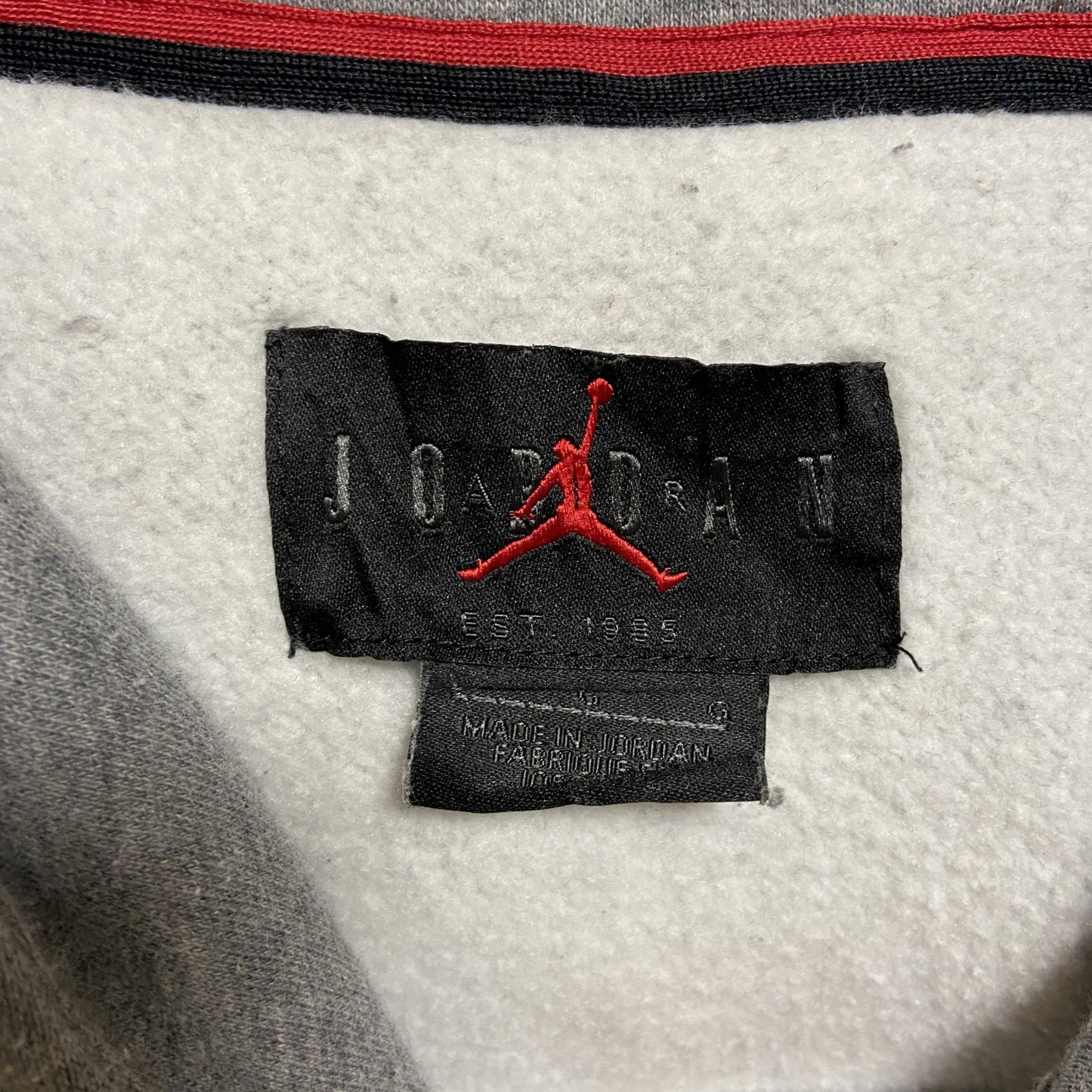 古着 used NIKE JORDAN ナイキ ジョーダン 長袖ジャンプマンロゴパーカー フーディー グレー Lサイズ