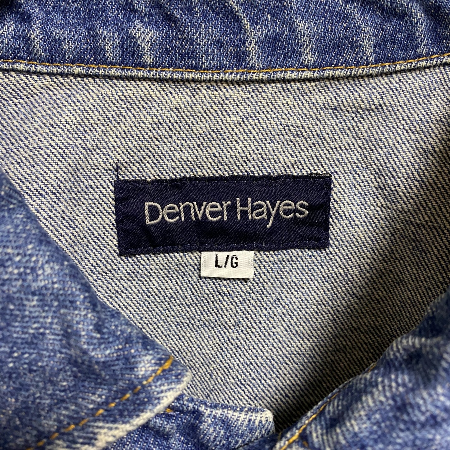 古着 used Denver Hayes 長袖デニムジャケット Gジャン アウター アメカジ レトロデザイン Lサイズ