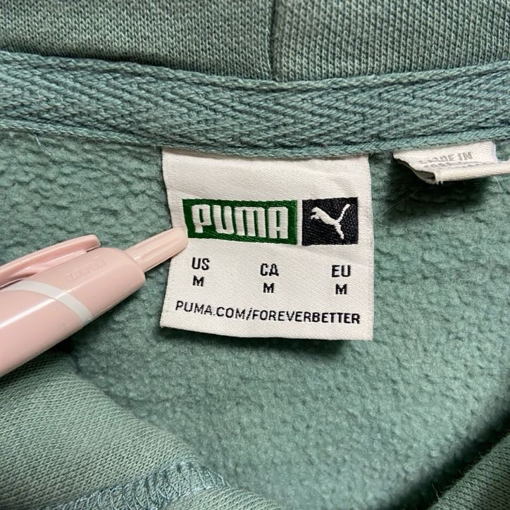 古着 used puma プーマ 長袖プリントパーカー スウェット ロゴプリント マルチカラー 秋冬服 Mサイズ