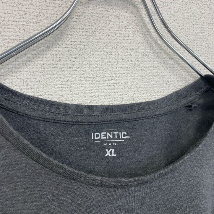 古着 used IDENTIC 半袖アニマルプリントTシャツ トラ 虎 タイガー レトロ クルーネック グレー 灰 XLサイズ