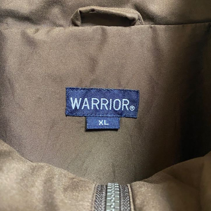古着 used WARRIOR 長袖ナイロンジャケット アウター ブルゾン 茶色 ビックシルエット 秋冬服 XLサイズ