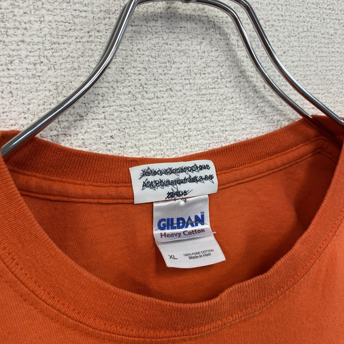 GILDAN ギルダン Jan Smit ヤン・スミット 半袖プリントシンガーTシャツ クルーネック オレンジ XLサイズ