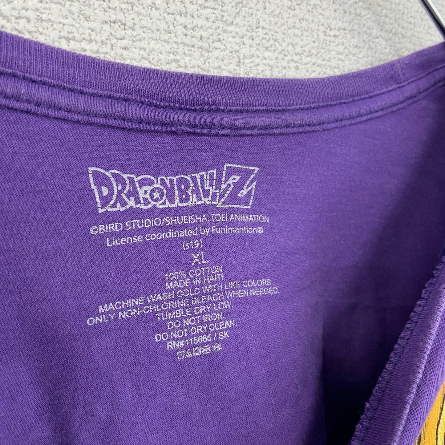 古着 used DORAGONBALLZ ドラゴンボール 半袖オリジナルアニメプリントTシャツ 紫 クルーネック XLサイズ