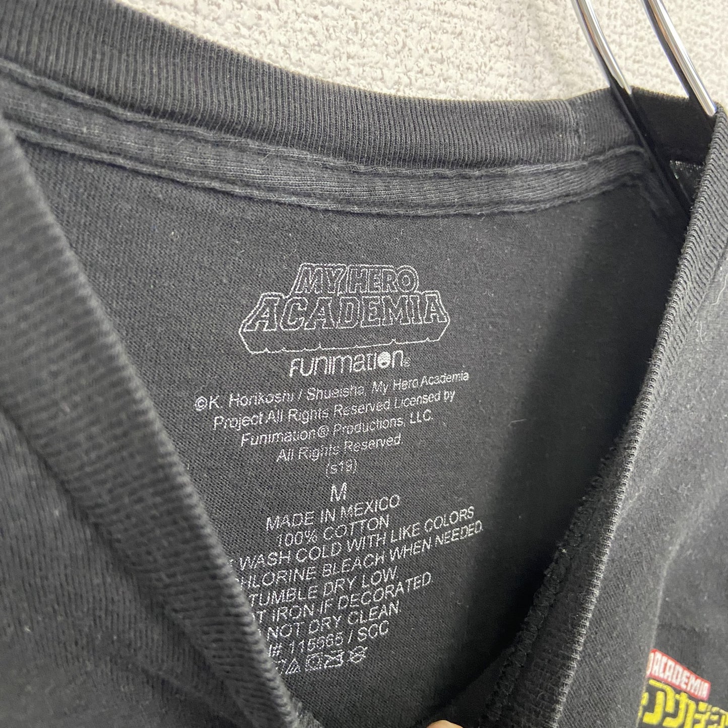 古着 used 僕のヒーローアカデミア 半袖オリジナルアニメプリントTシャツ 少年ジャンプ 黒 ブラック デク ヒロアカ Mサイズ