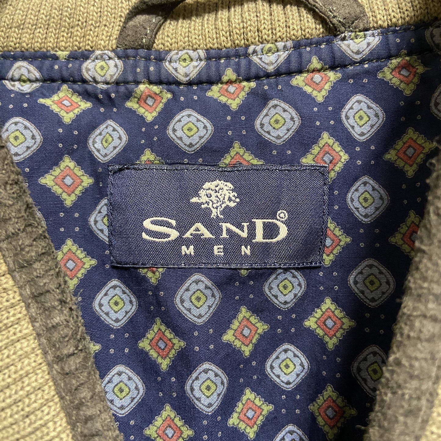 古着 used SAND MEN 長袖MA-1ジャケット ブルゾン 無地 ヴィンテージ ノームコア オリーブ カーキ