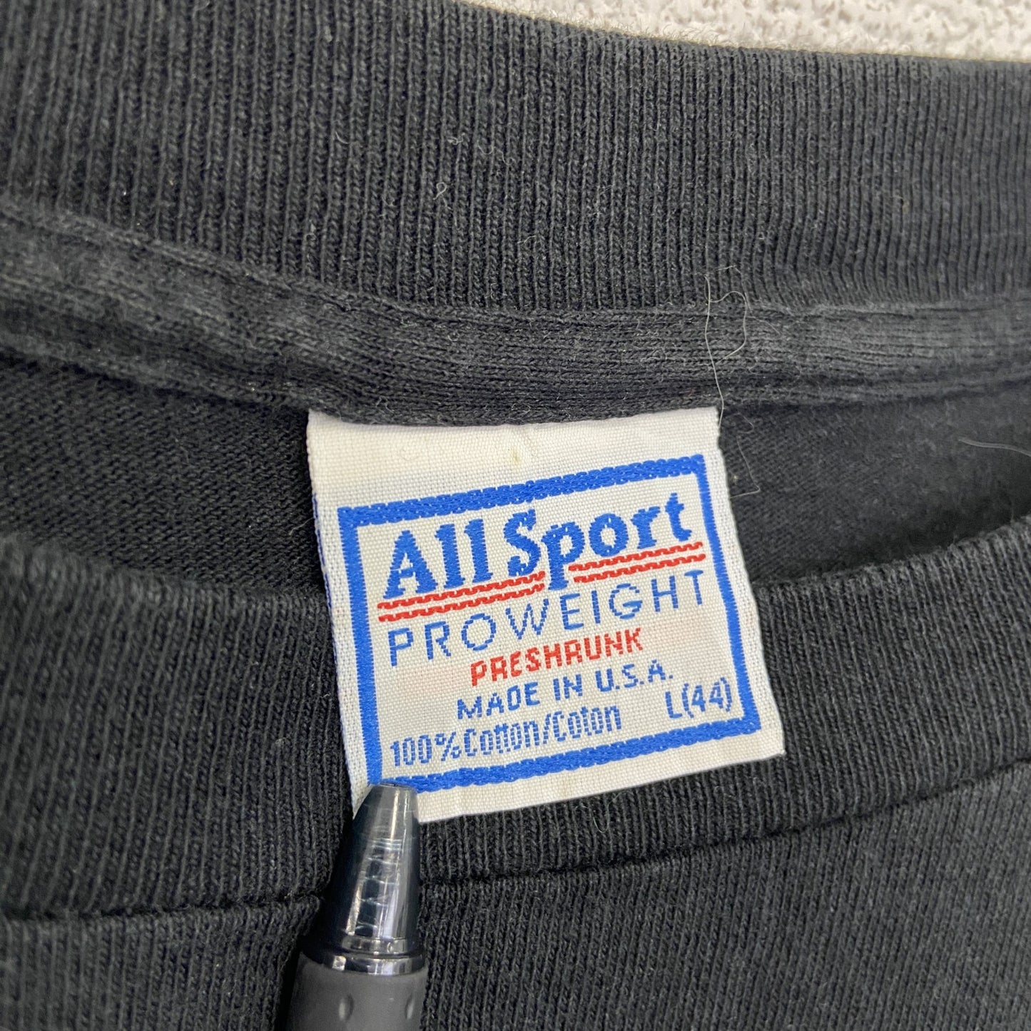 90s ALL Sport 半袖プリントTシャツ US製 ヴィンテージ シングルステッチ 黒 Lサイズ