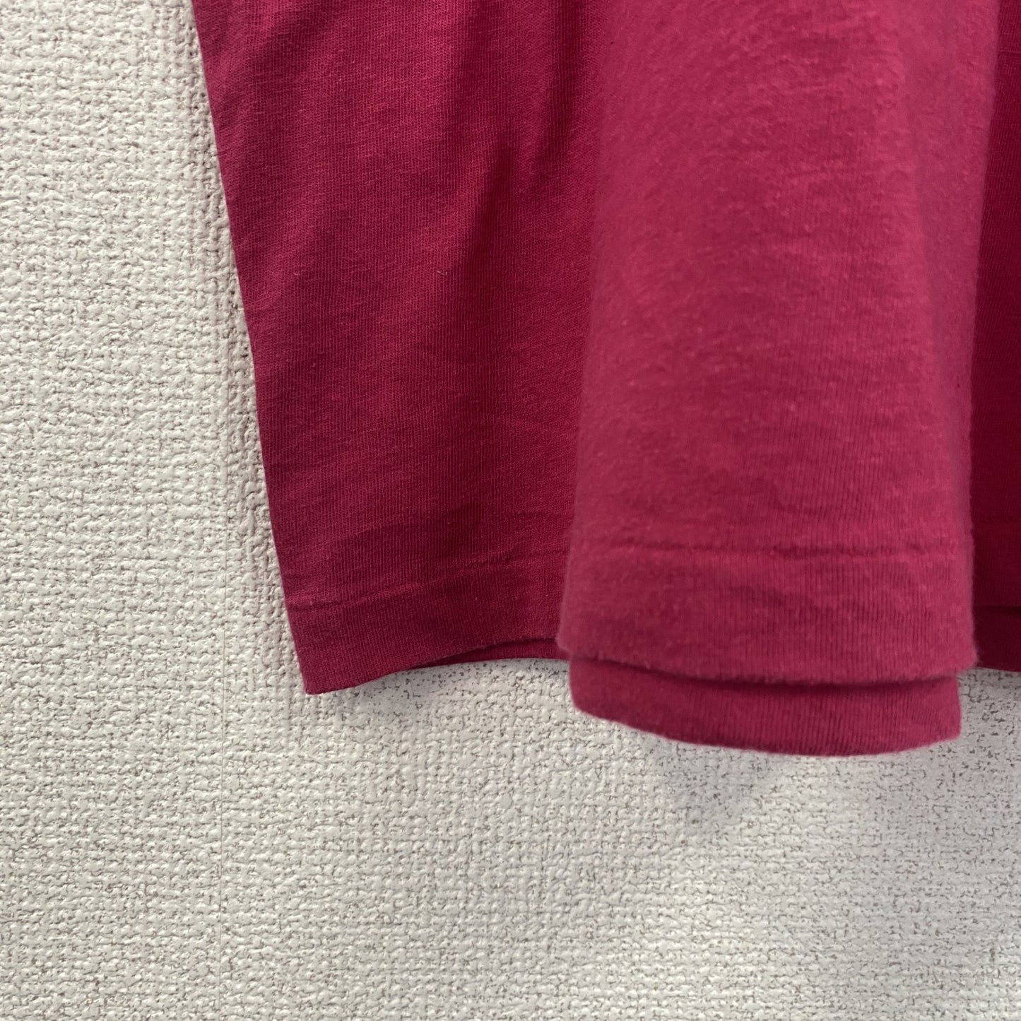 古着 used 90s 半袖プリントTシャツ シングルステッチ ヴィンテージ クルーネック レトロデザイン ピンク