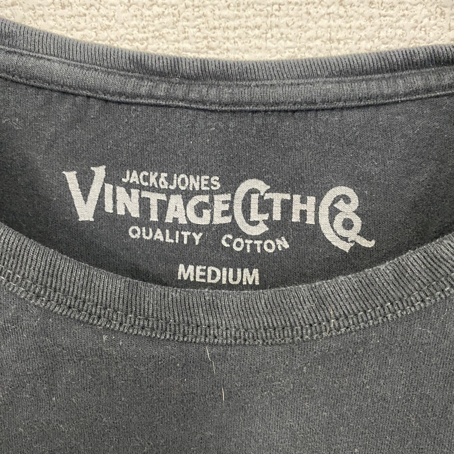 VINTAGE CLTH 半袖プリントTシャツ vintage motorcycle バイク 英字プリント 黒 ブラック Mサイズ