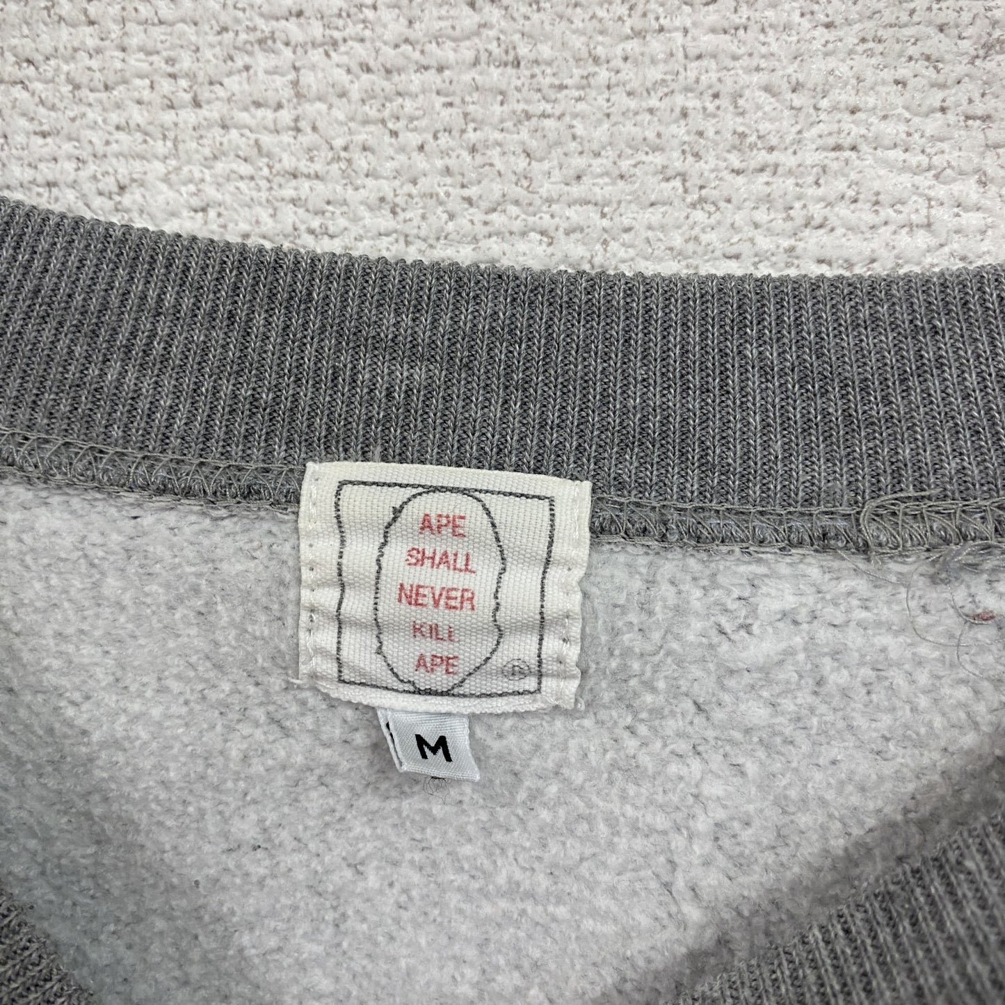 90s A Bathing Ape アベイシングエイプ BABY MILO スウェット/トレーナー グレー Mサイズ