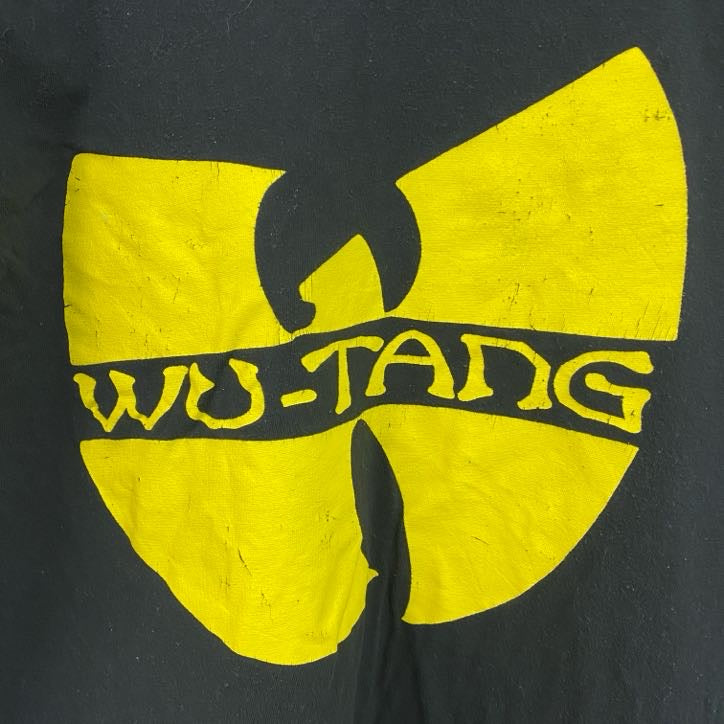 古着 used 半袖音楽プリントTシャツ ウータン ヒップホップ 定番 黒 ブラック クルーネック レトロデザイン