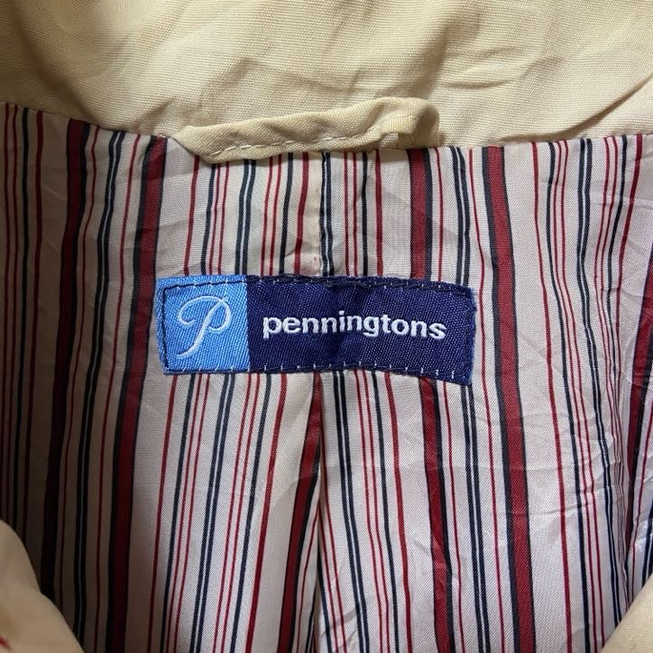 Penningtons フルジップジャケット ハイネック 比翼仕立て ハの字ポケット 無地 シンプル 赤 レッド XLサイズ