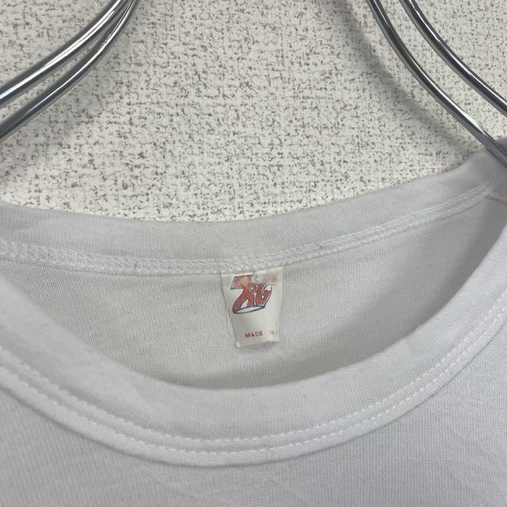 古着 used Douth Boy 半袖プリントTシャツ シングルステッチ クルーネック ヴィンテージ 白 ホワイト Lサイズ