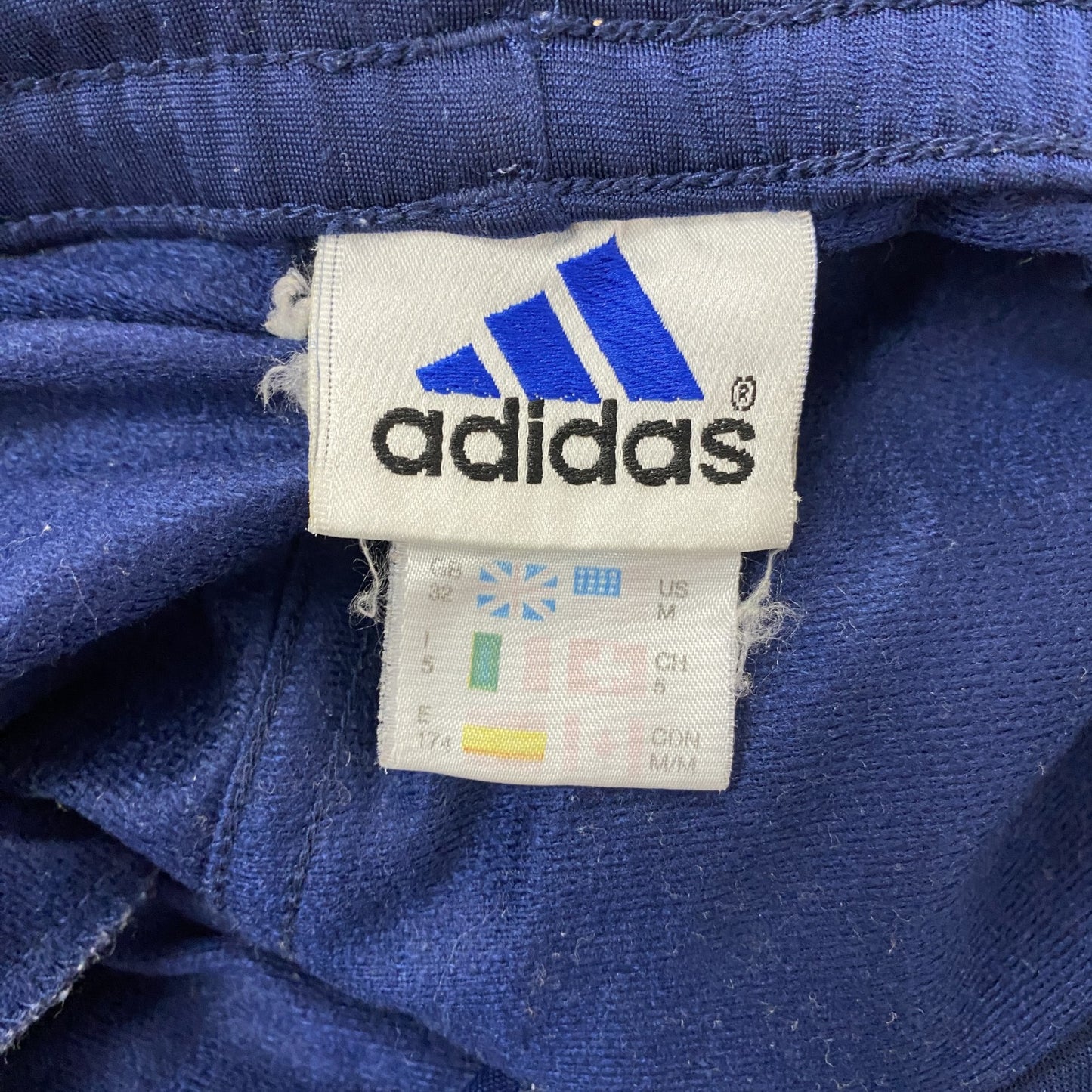 90s adidas アディダス アディブレイクトラックパンツ トレフォイルロゴ ヴィンテージ 紺 ネイビー Mサイズ