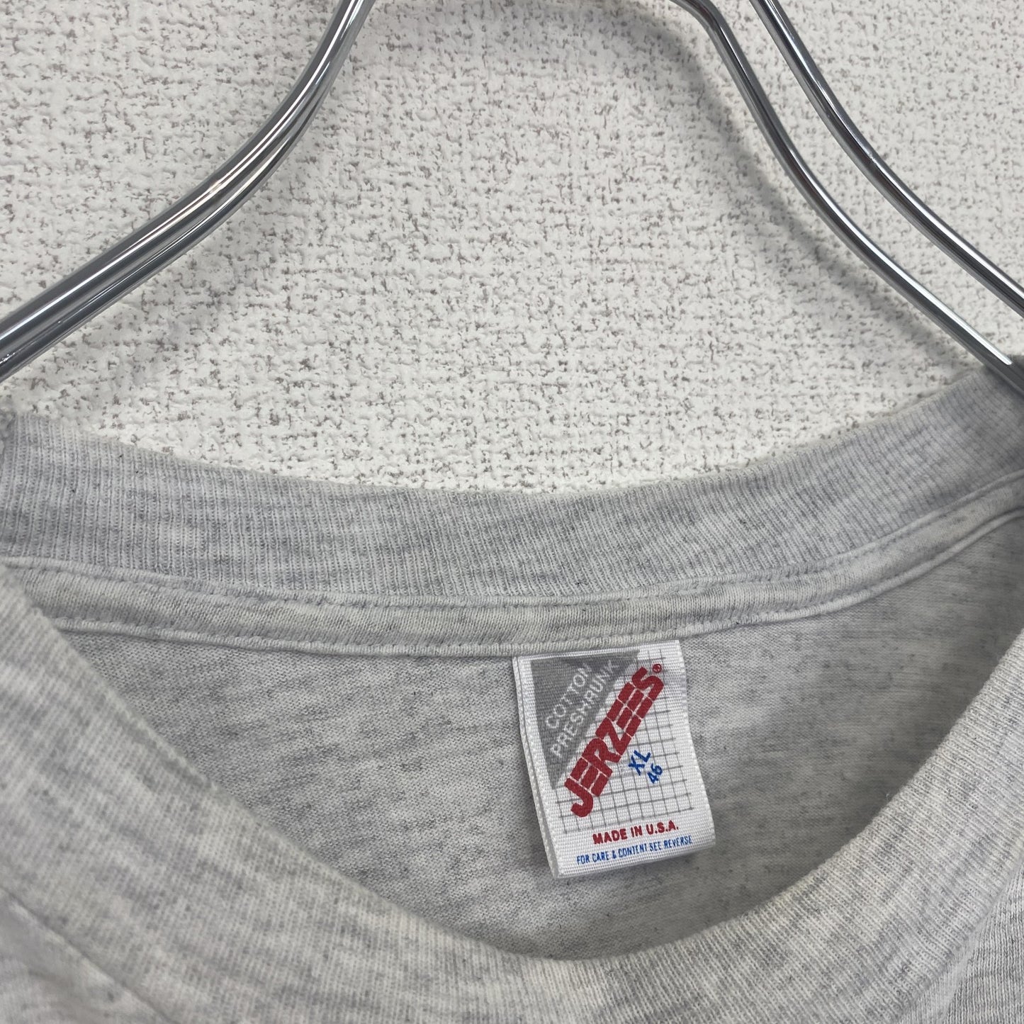 古着 used JERZEES 半袖プリントTシャツ レトロデザイン クルーネック ミネソタ ライトグレー XLサイズ