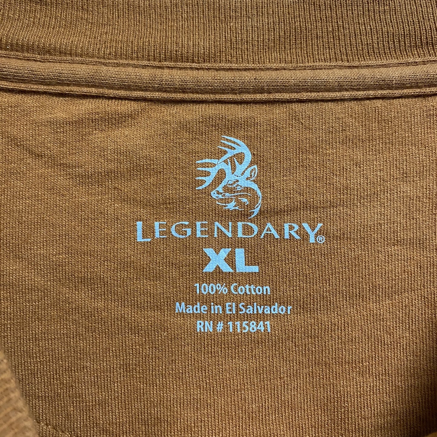 古着 used LEGENDARY 半袖アニマル柄プリントTシャツ トナカイ 茶色 レトロデザイン ビッグシルエット XLサイズ