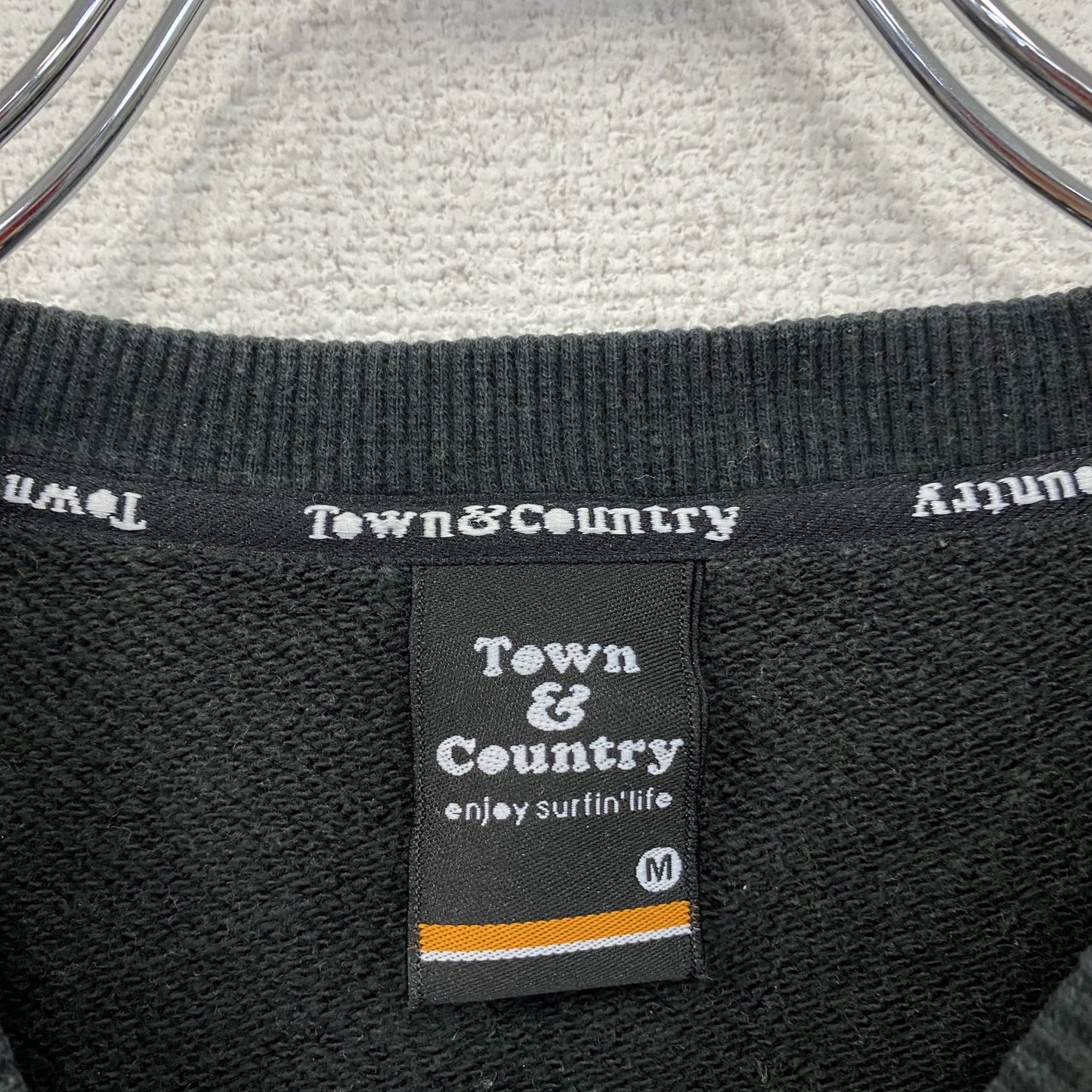 Town&Countory タウン&カントリー スウェット/トレーナー デカロゴ フェード 黒 ブラック Mサイズ