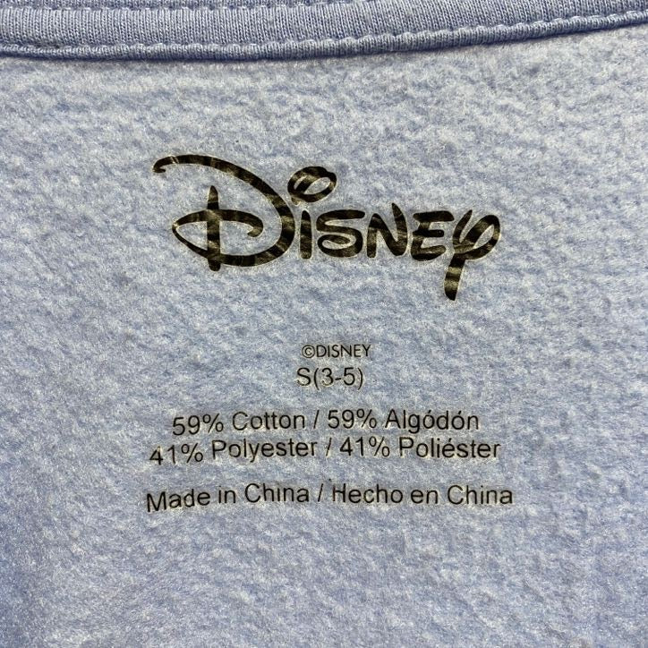 古着 used Disney ディズニー 長袖ビッグプリント公式スウェット トレーナー スティッチ 水色 ライトブルー Sサイズ