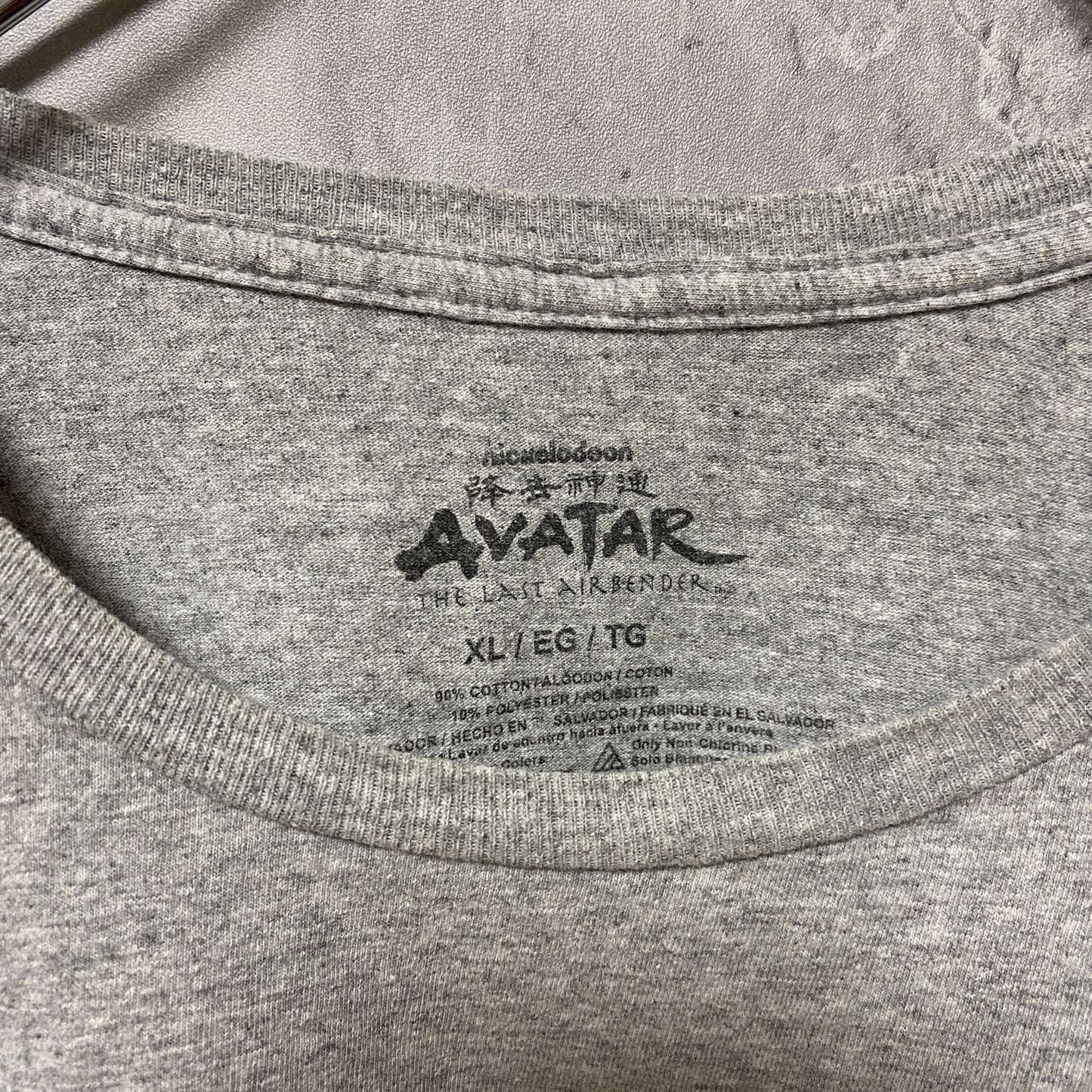 古着 used AVATAR 半袖アニマルプリントTシャツ クルーネック 動物 グレー 春夏服 ビッグシルエット XLサイズ