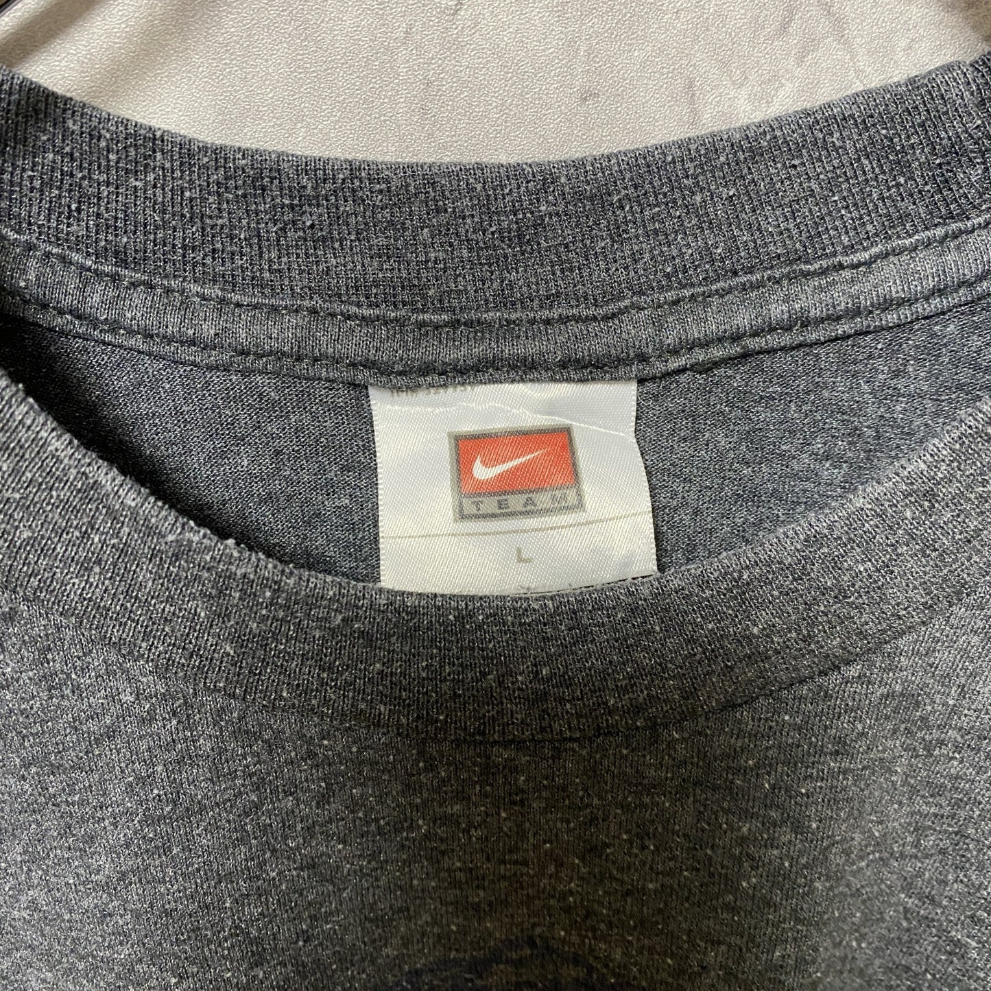 古着 used NIKE ナイキ 半袖カレッジプリントTシャツ ノースカロライナ大学 クルーネック ダークグレー Lサイズ