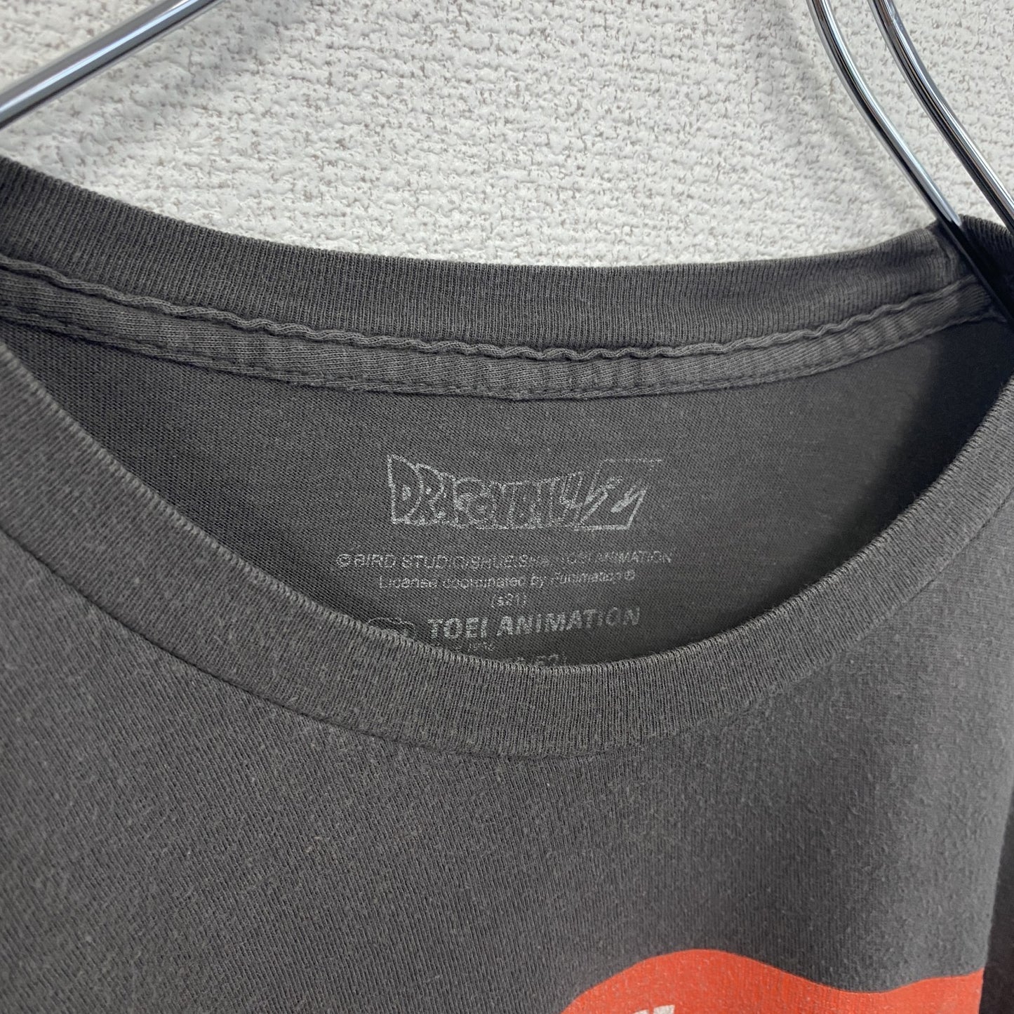 古着 used ドラゴンボールZ DRAGON BALL 半袖アニメプリントTシャツ グレー 孫悟空 ベジータ 2XLサイズ