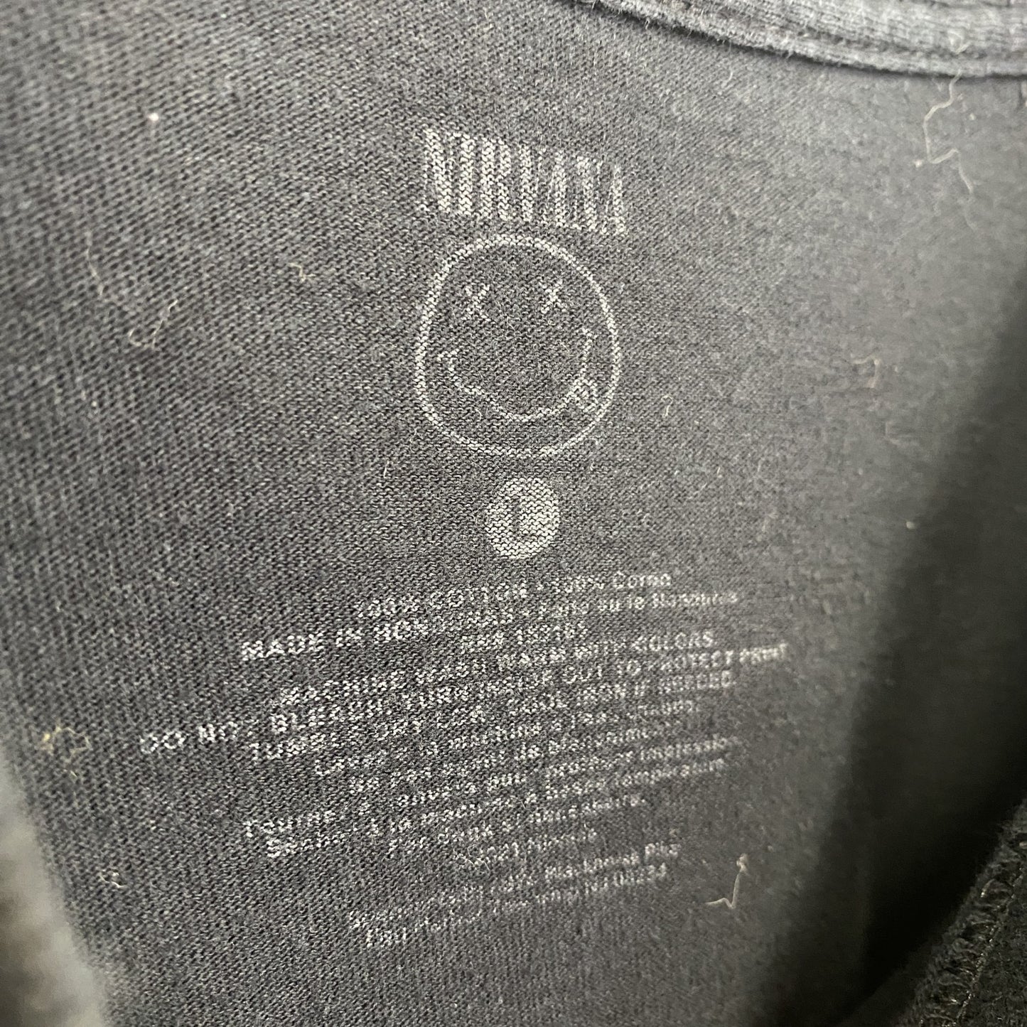 古着 used Nirvana ニルヴァーナ 半袖バンドプリントTシャツ スマイルロゴ クルーネック カジュアル 黒 Lサイズ