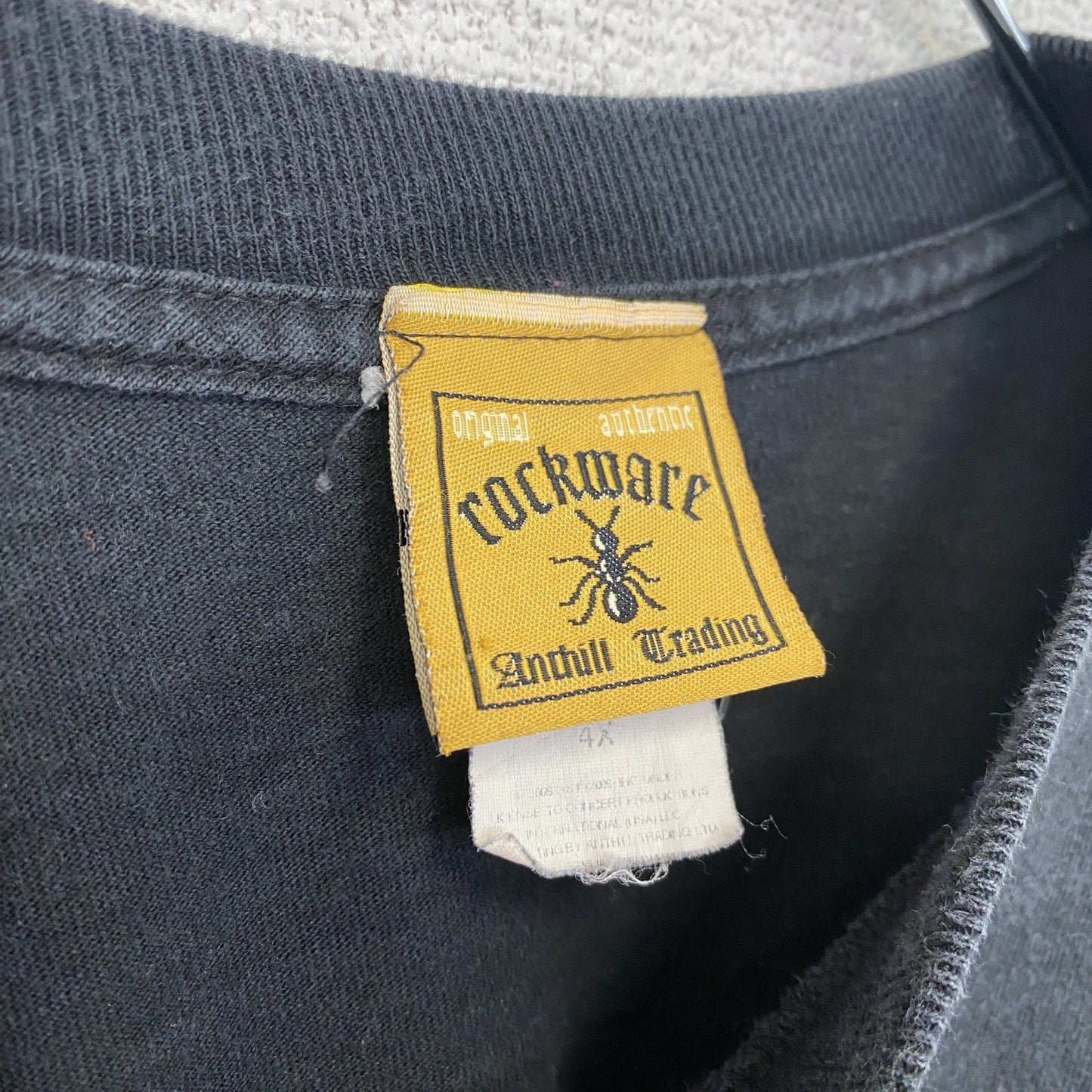 古着 used ROCKMARE 半袖バンドプリントTシャツ THE STONES クルーネック カジュアル 黒 XXXXLサイズ