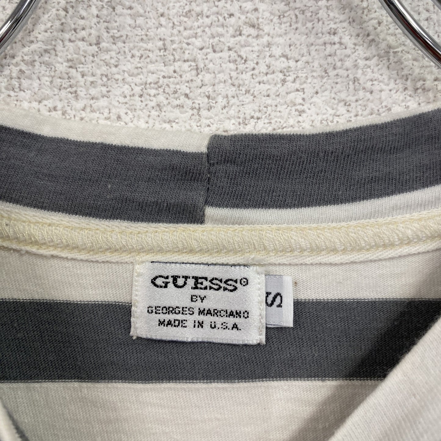 ~90s GUESS JEANS ゲスジーンズ GEORGES MARCIANO 半袖Tシャツ ボーダー Sサイズ