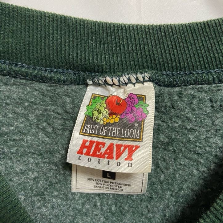 古着 used FRUIT OF THE LOOM フルーツオブザルーム 長袖デザインスウェット トレーナー レトロ Lサイズ