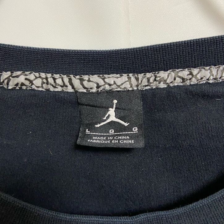 古着 used NIKE ナイキ JORDAN ジョーダン 長袖クルーネックスウェット トレーナー ビックロゴプリント Lサイズ