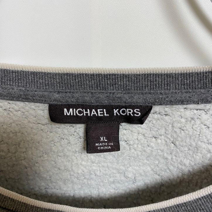古着 used MICHAEL KORS マイケルコース 長袖ロゴスウェット トレーナー グレー XLサイズ