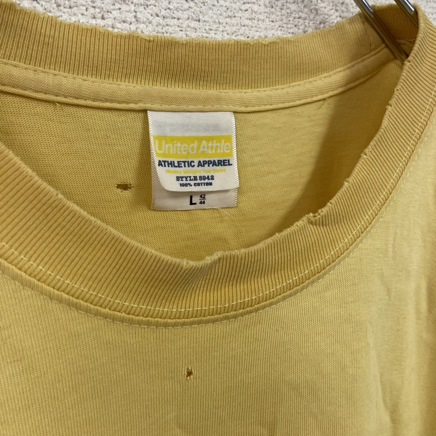 United Athle ユナイテッドアスレ 半袖プリントTシャツ 黄色 イエロー Lサイズ