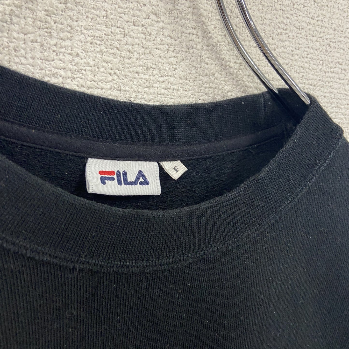 FILA フィラ スウェット/トレーナー バイカラー 白 ホワイト 黒 ブラック Fサイズ