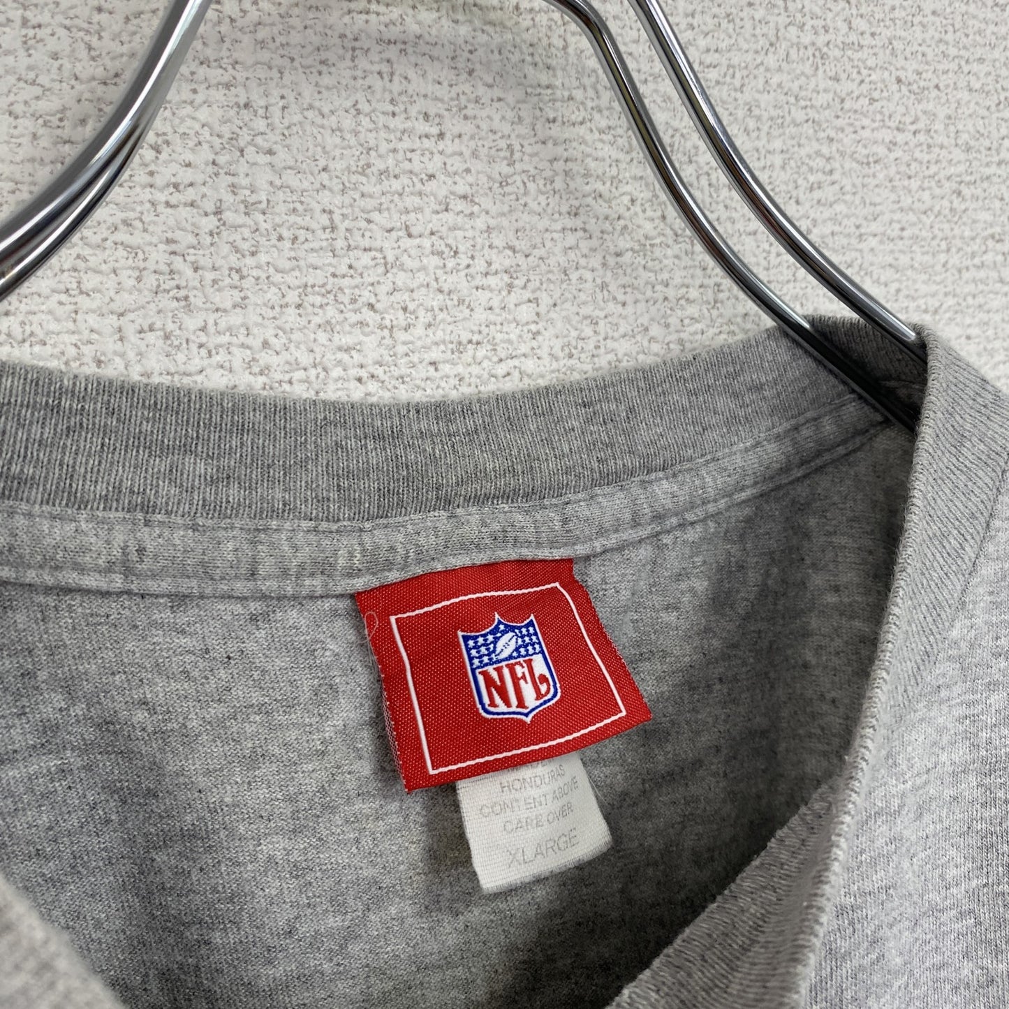 古着 used NFL 長袖プリントTシャツ クルーネック レトロデザイン スポーツ フットボール 灰 グレー XLサイズ