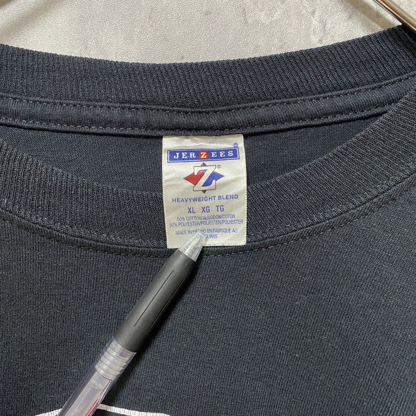 古着 used JERZEES ジャージーズ 半袖プリントTシャツ バックプリント ゴルフ 黒 ビッグシルエット XLサイズ