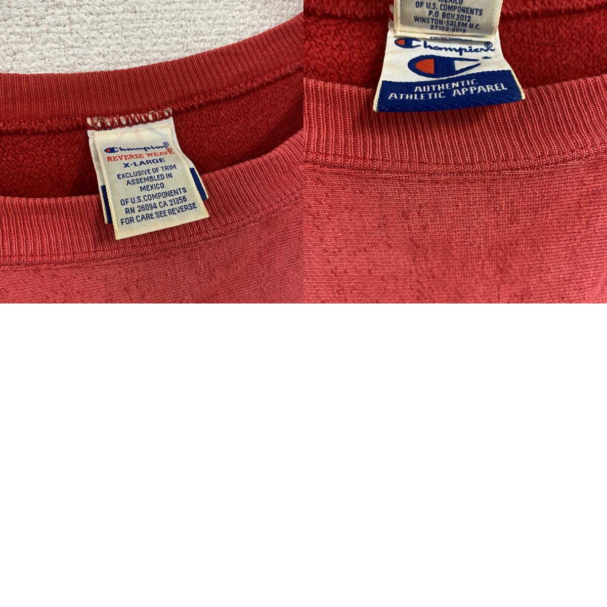 Champion チャンピオン リバースウィーブ スウェット/トレーナー フェード 赤 レッド XLサイズ