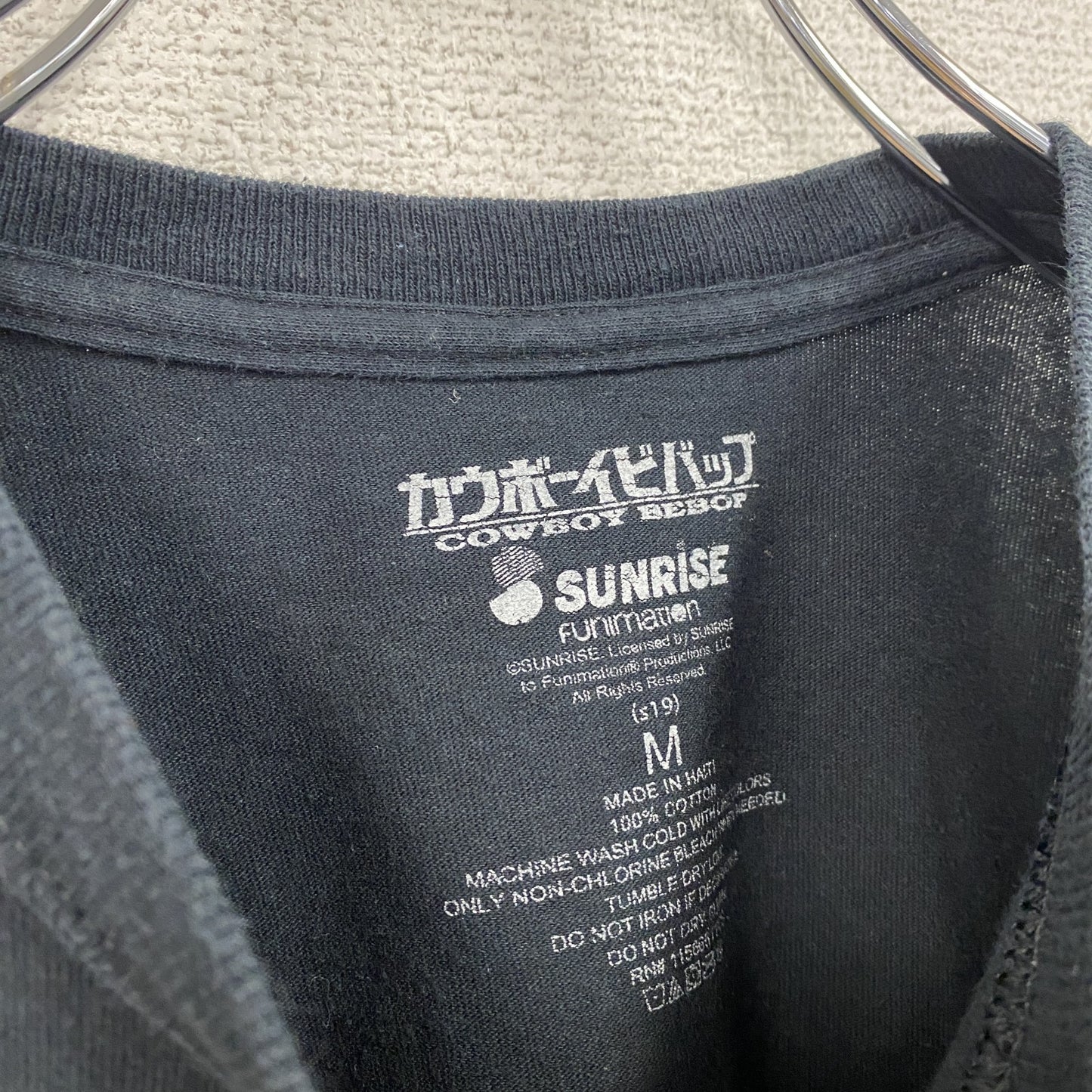 古着 used COWBOYBEBOP カウボーイビバップ 半袖アニメプリントTシャツ クルーネック 黒 ブラック Mサイズ
