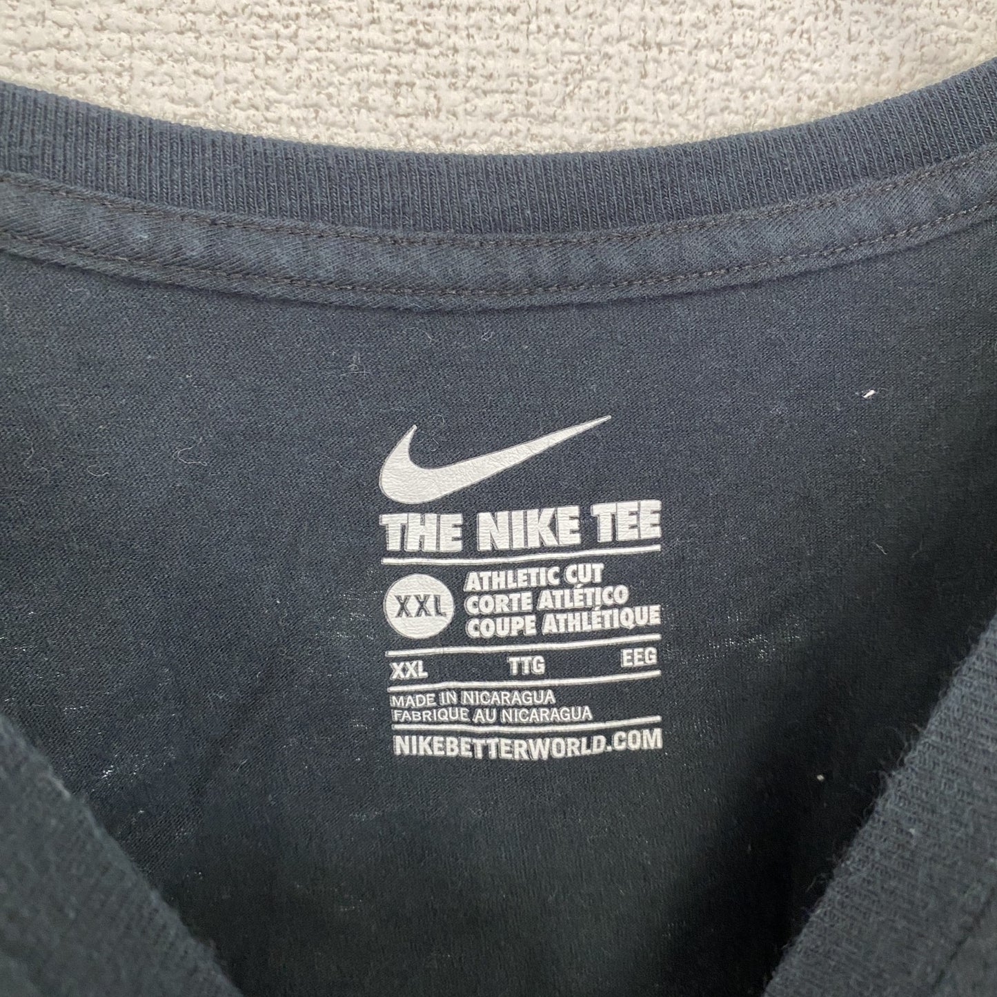 古着 used NIKE ナイキ アルヴィンカマラ 半袖プリントTシャツ NFL セインツ 紺 ネイビー XXLサイズ