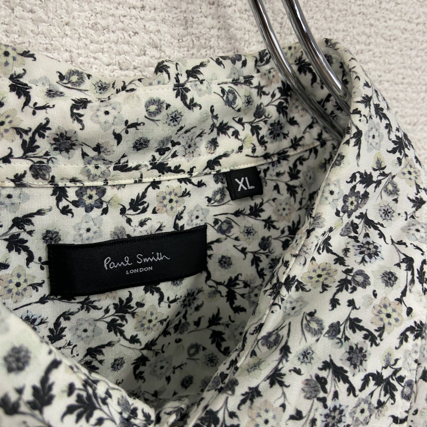 Paul Smith ポールスミス 半袖シャツ/柄シャツ 花柄 白 ホワイト XLサイズ