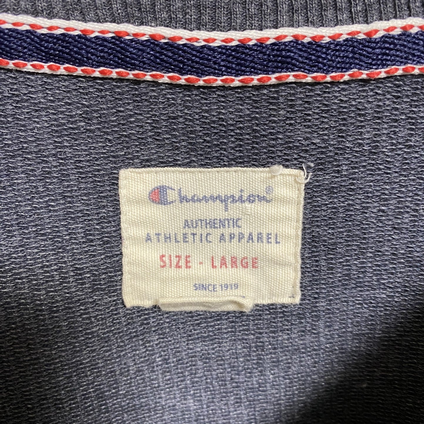古着 used Champion チャンピオン 長袖ラグランスリーブスウェット トレーナー ワンポイントロゴ Lサイズ