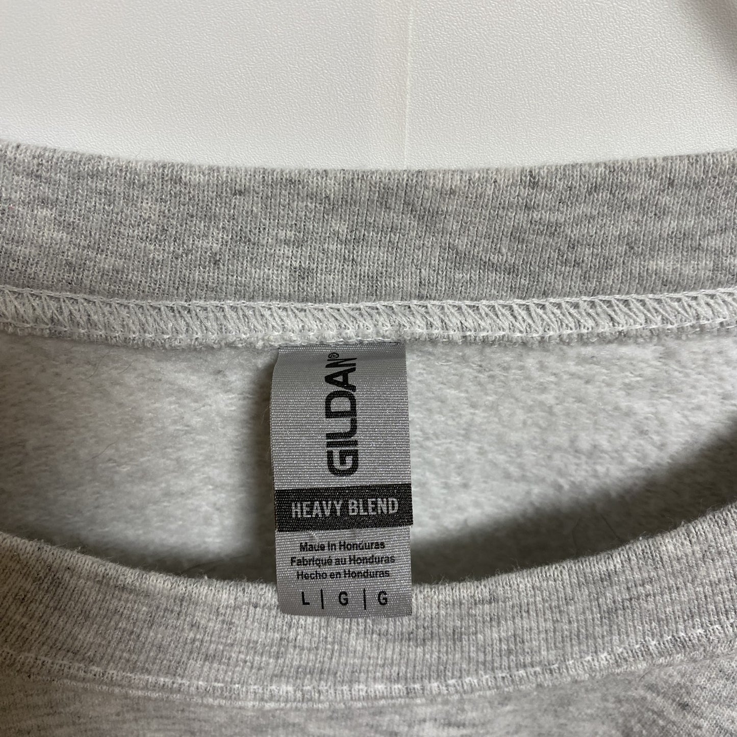 古着 used GILDAN 長袖プリントスウェット トレーナー グレー クルーネック ALABAMA スポーツ 秋冬服 Lサイズ