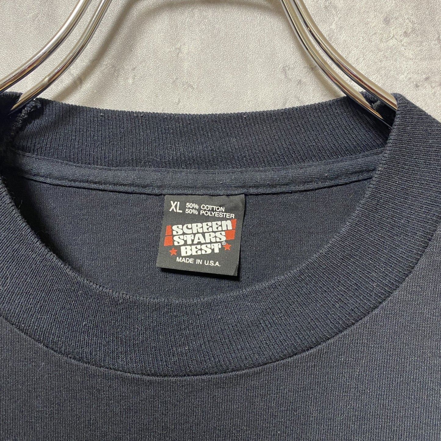 古着 used 90s USA製 SCREEN STARS BEST 半袖プリントTシャツ シングルステッチ ヴィンテージ 黒