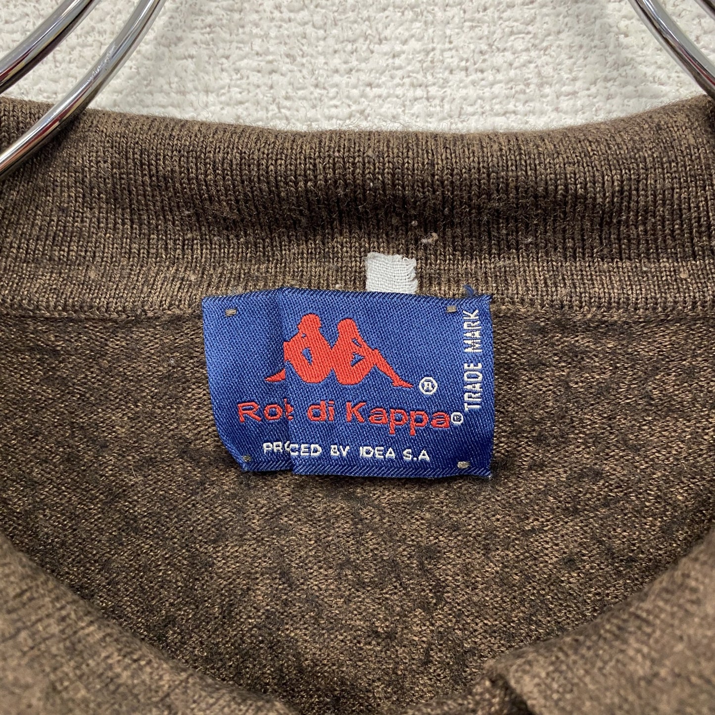 90s~ Robe di Kappa カッパ ニットポロセーター ヴィンテージ 茶色 ブラウン