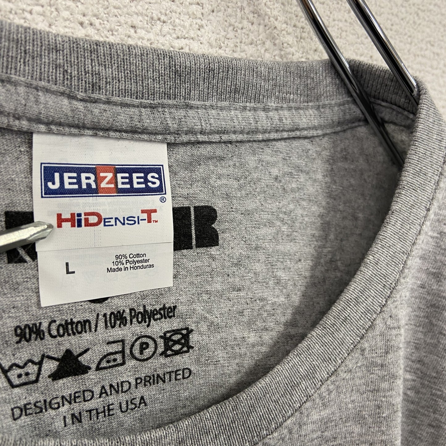 JERZEES ジャージーズ SMMR 半袖プリントTシャツ 灰色 グレー Lサイズ