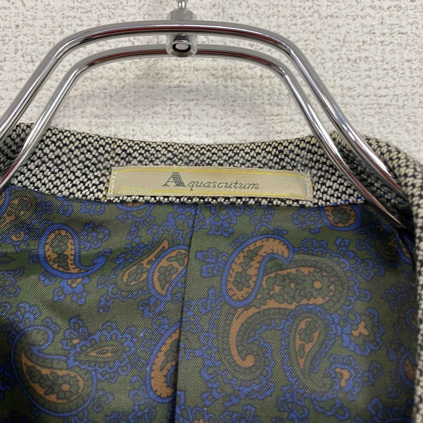 Aquascutum アクアスキュータム ダブルテーラードジャケット 灰色 グレー 94A5サイズ