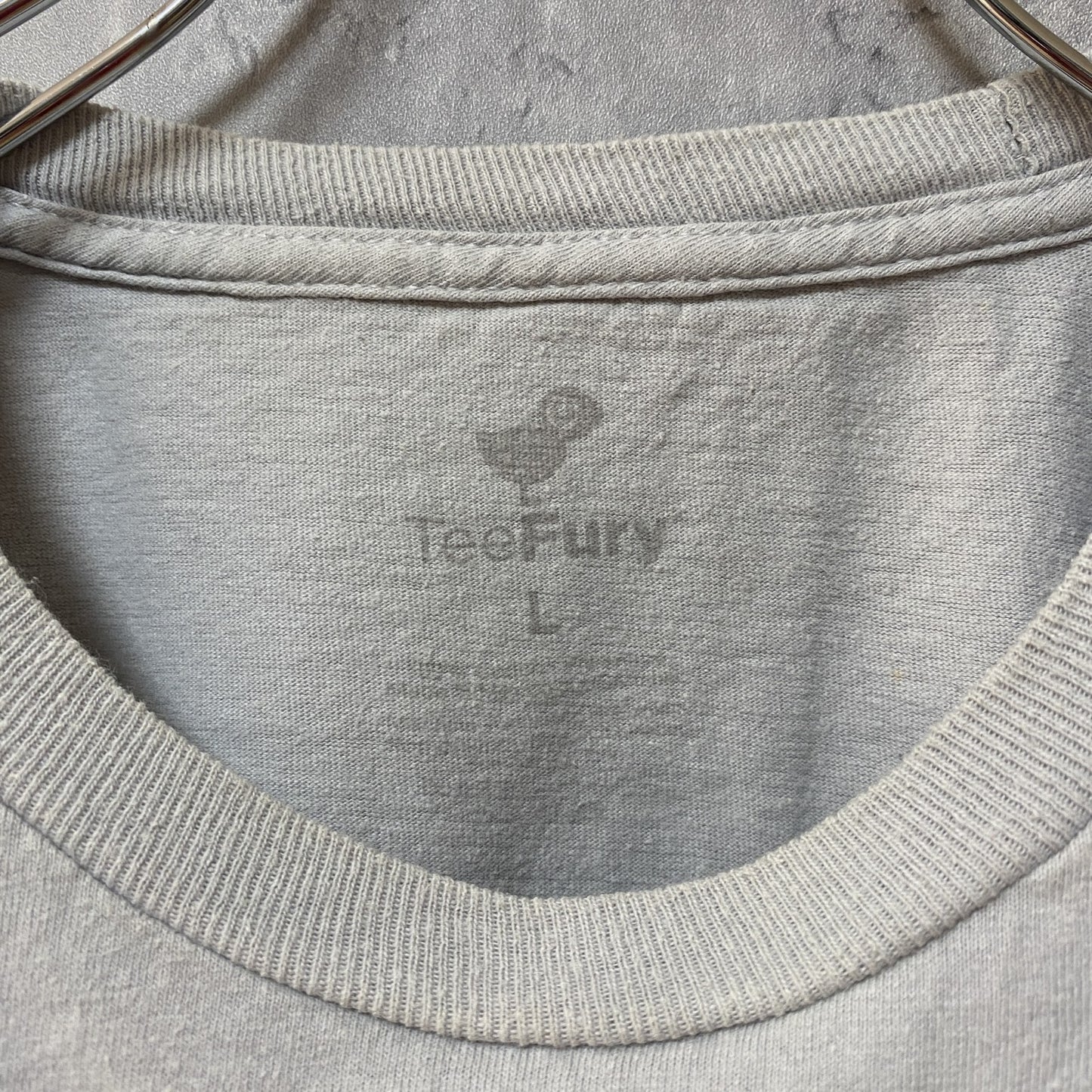 古着 used Disney ディズニー 半袖プリントTシャツ マレフィセント レトロ クルーネック ライトグレー Lサイズ